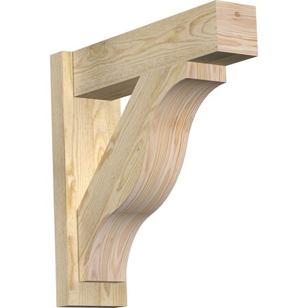 Ekena Millwork Funston Block Rough Sawn Outlooker, Douglas Fir, 6"W x 22"D x 22"H OUT06X22X22FST05RDF